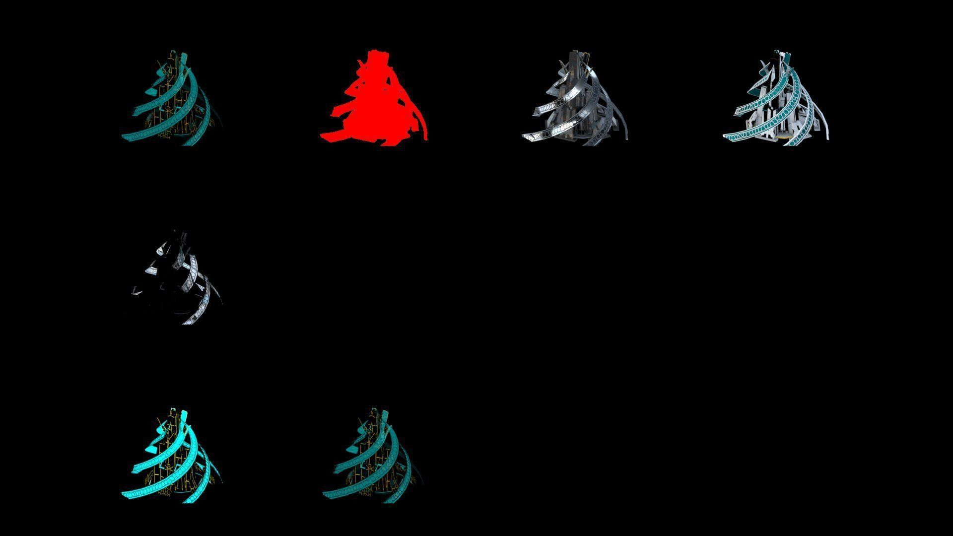 Sci-Fi Futuristic Future City Skyscraper Building 37 3D model_4