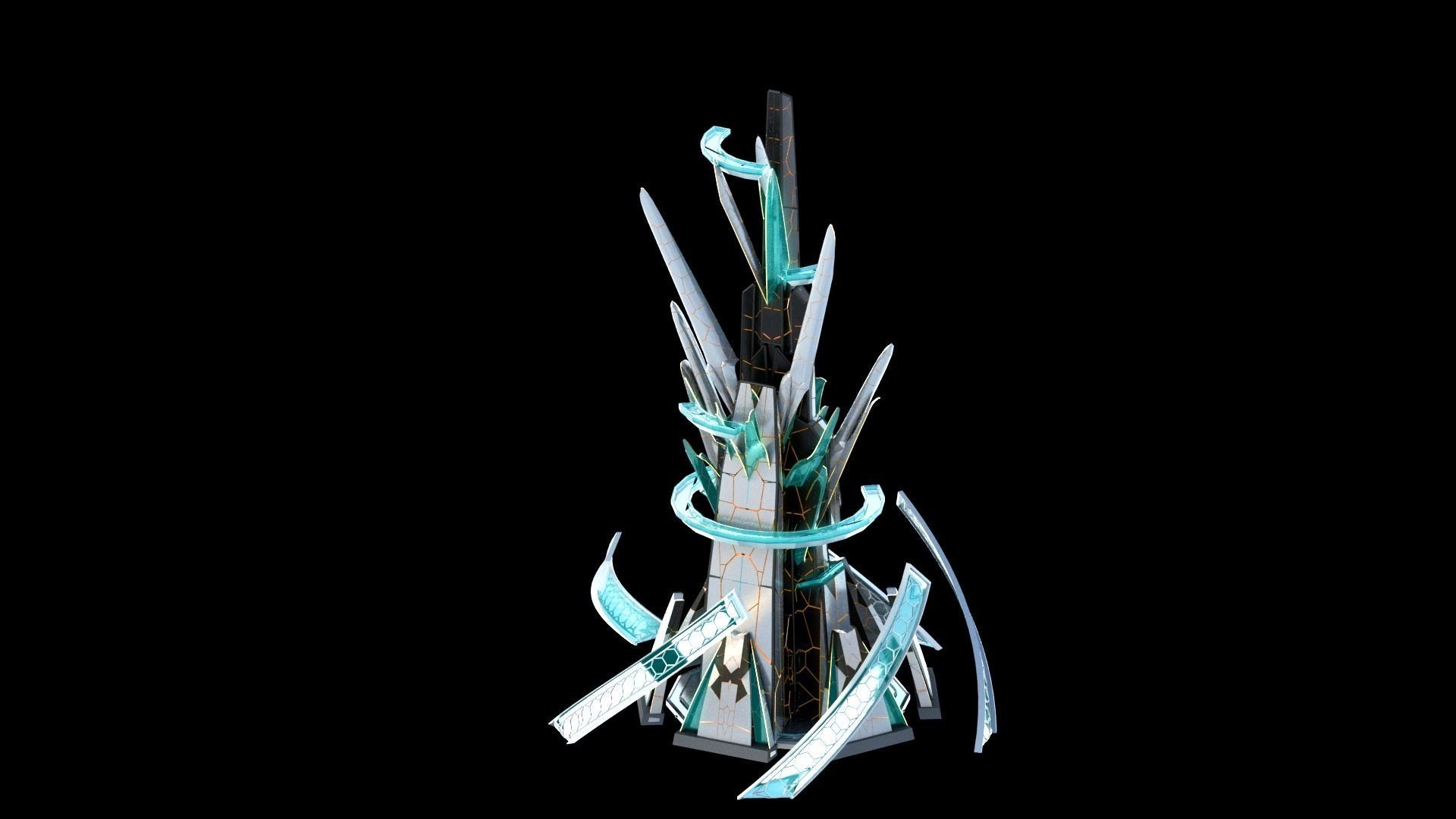 Sci-Fi Futuristic Future City Skyscraper Building 35 3D model_1