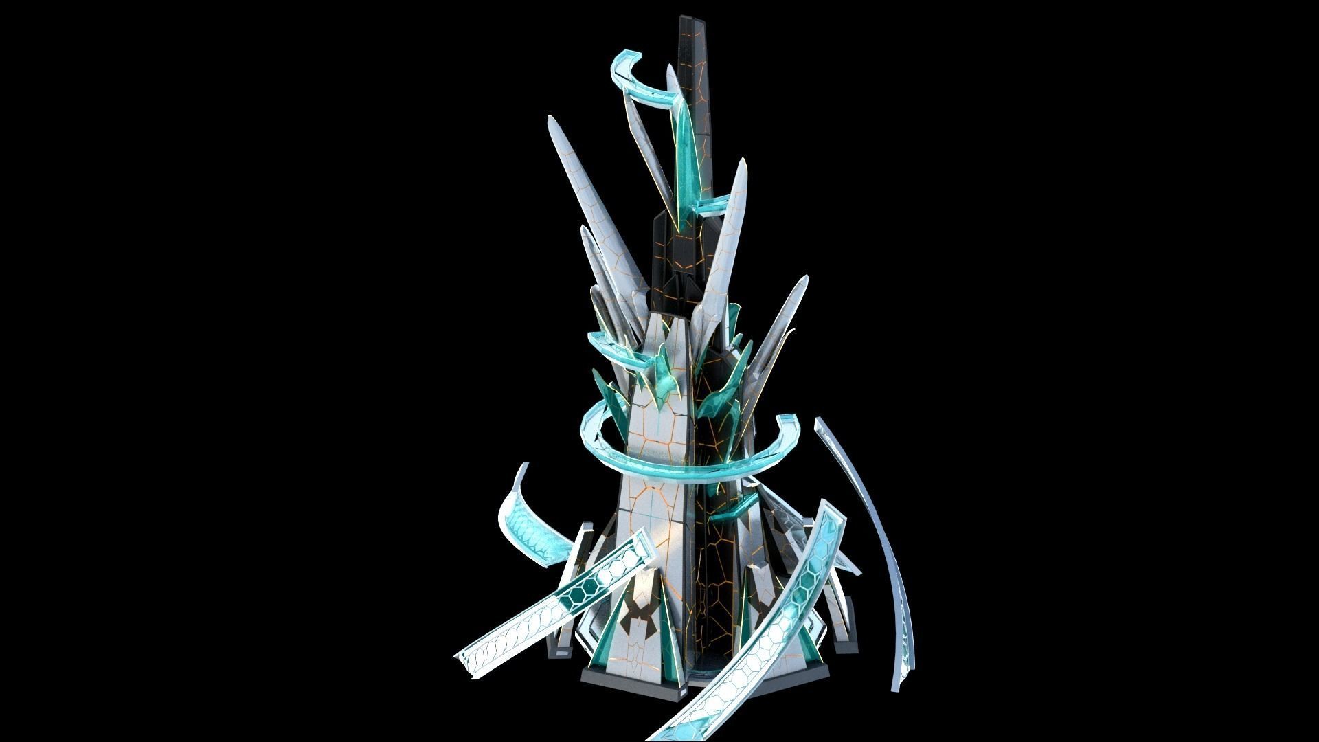 Sci-Fi Futuristic Future City Skyscraper Building 35 3D model_3