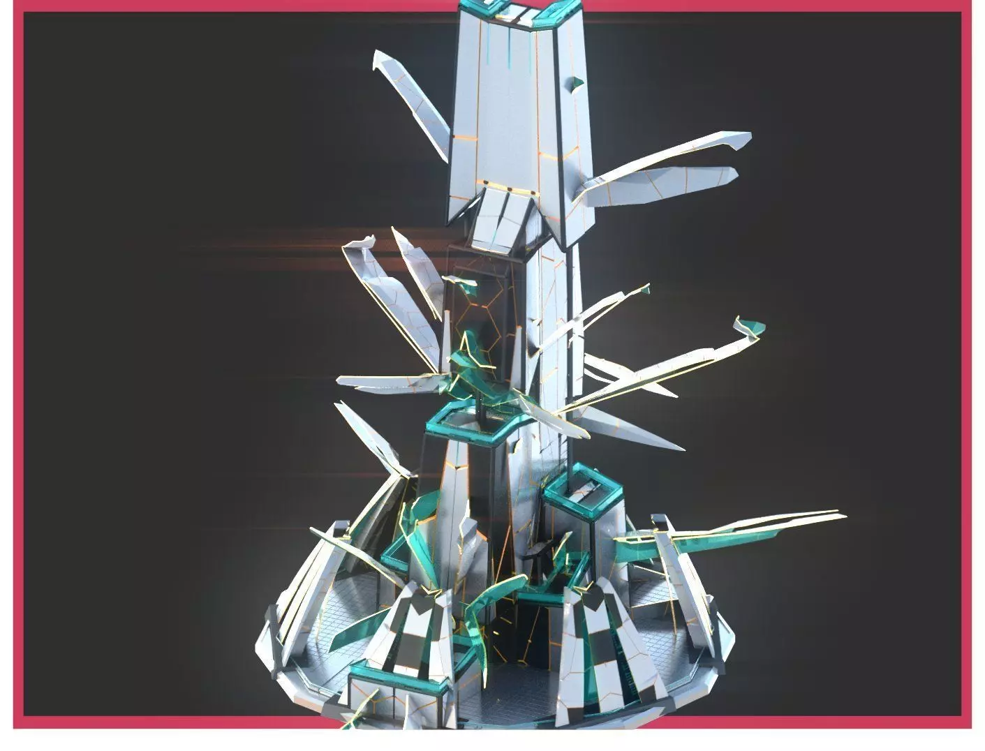 Sci-Fi Futuristic Future City Skyscraper Building 34 3D model_0