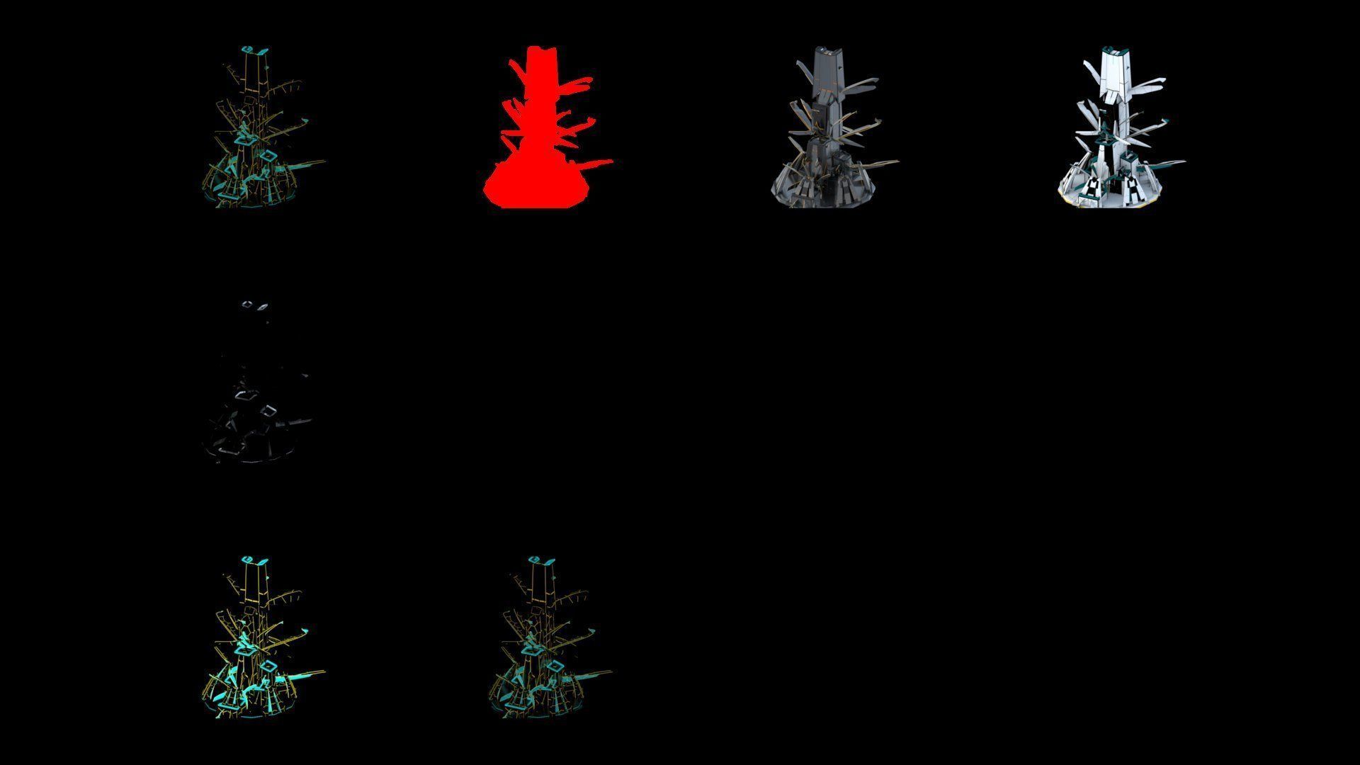 Sci-Fi Futuristic Future City Skyscraper Building 34 3D model_4