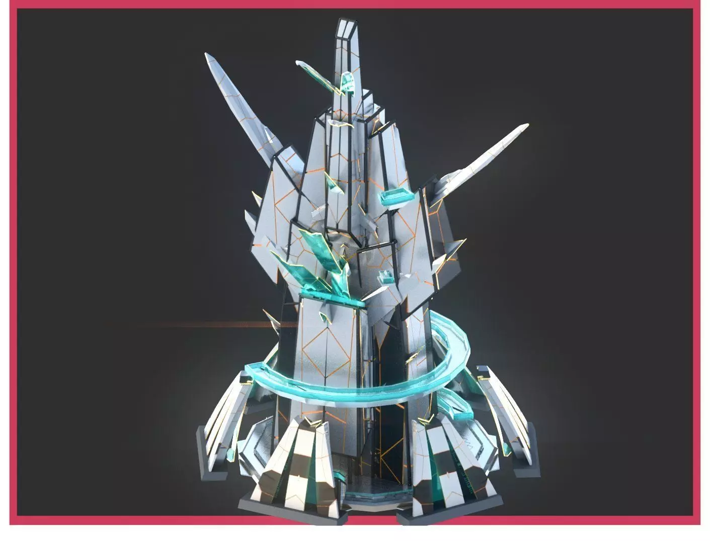 Sci-Fi Futuristic Future City Skyscraper Building 33 3D model_0