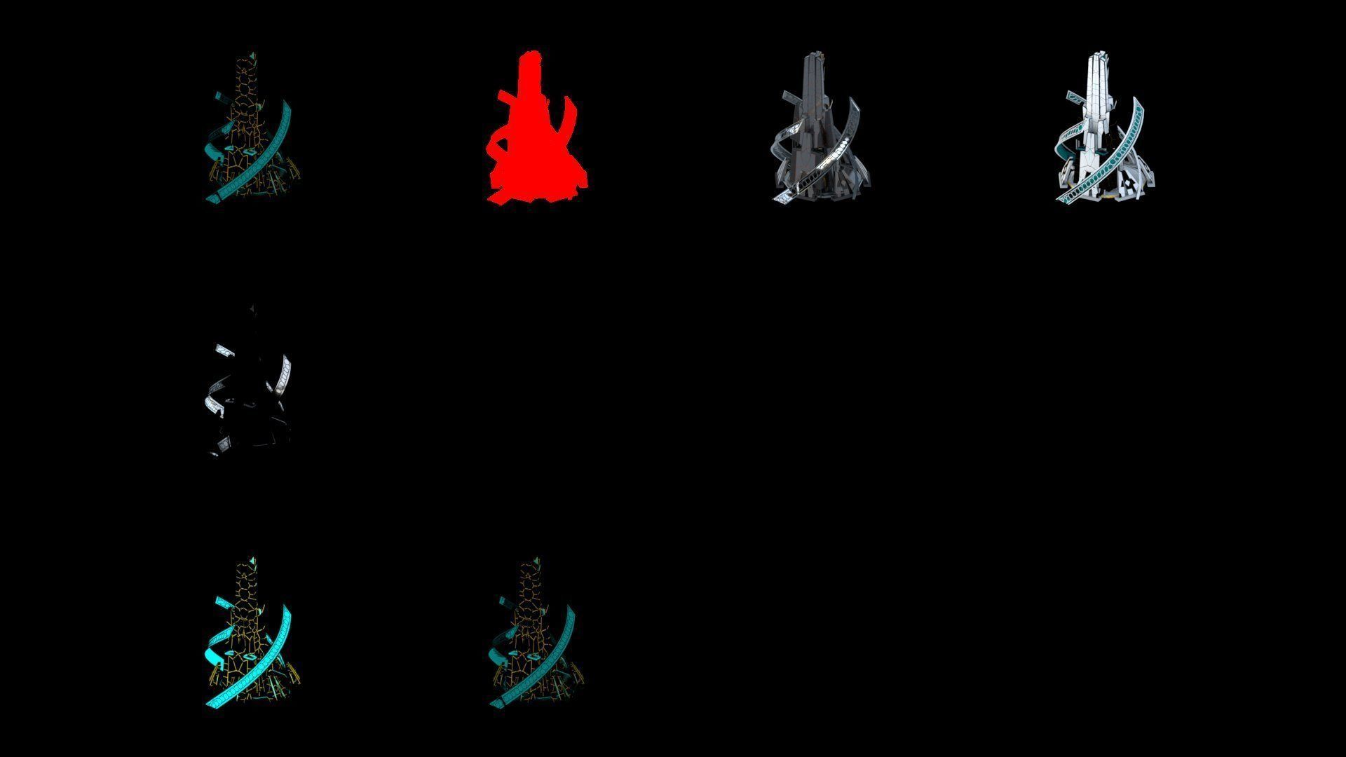 Sci-Fi Futuristic Future City Skyscraper Building 32 3D model_4