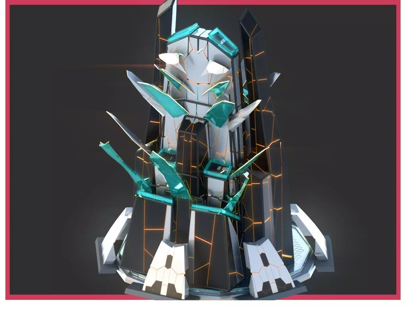 Sci-Fi Futuristic Future City Skyscraper Building 31 3D model_0