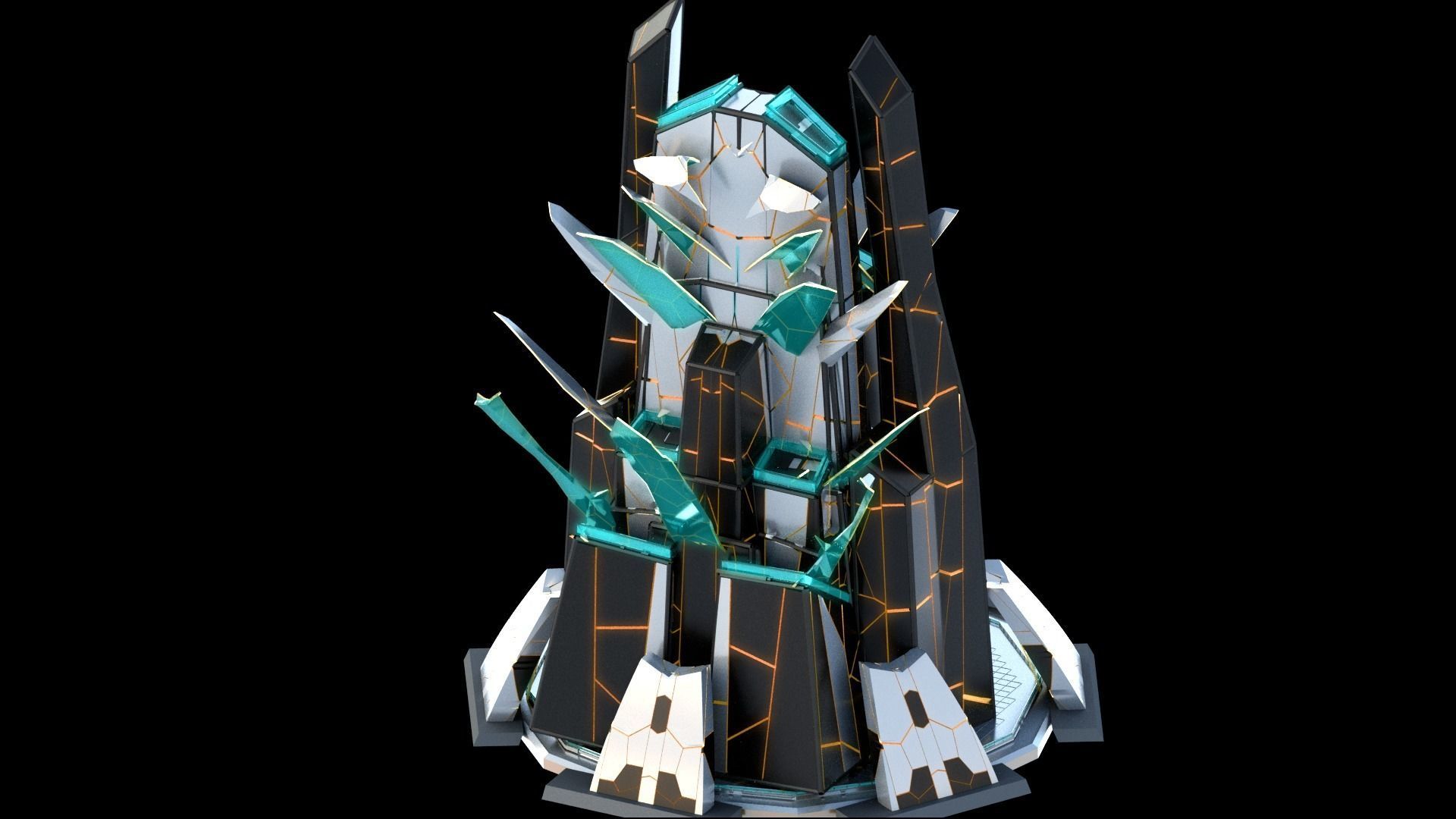 Sci-Fi Futuristic Future City Skyscraper Building 31 3D model_3