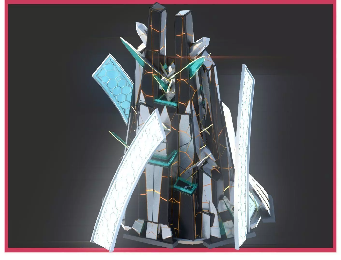 Sci-Fi Futuristic Future City Skyscraper Building 30 3D model_0