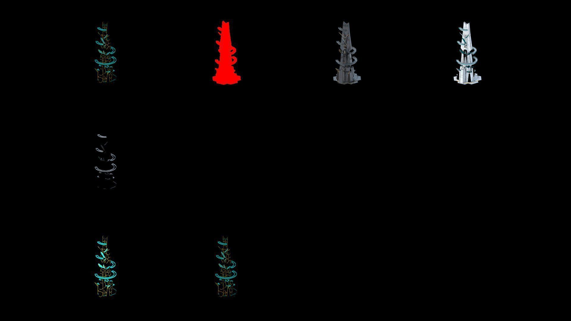 Sci-Fi Futuristic Future City Skyscraper Building 28 3D model_4