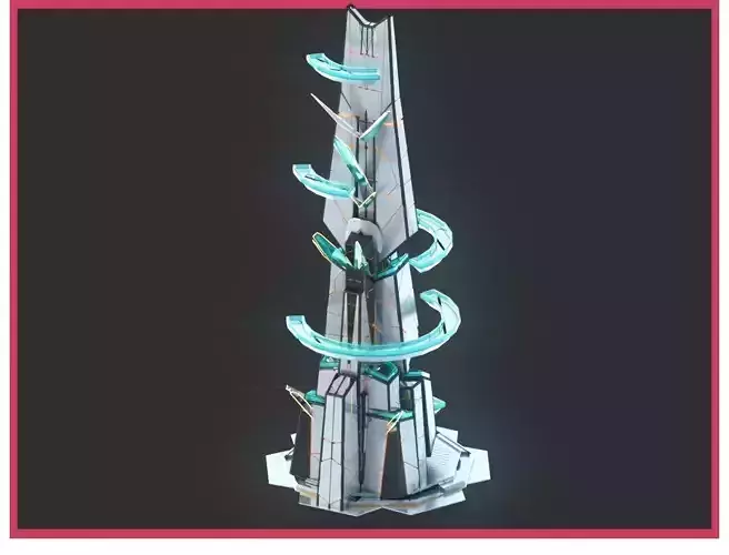 Sci-Fi Futuristic Future City Skyscraper Building 28 3D model Sci-Fi Futuristic Future City Skyscraper Building 28 3D model