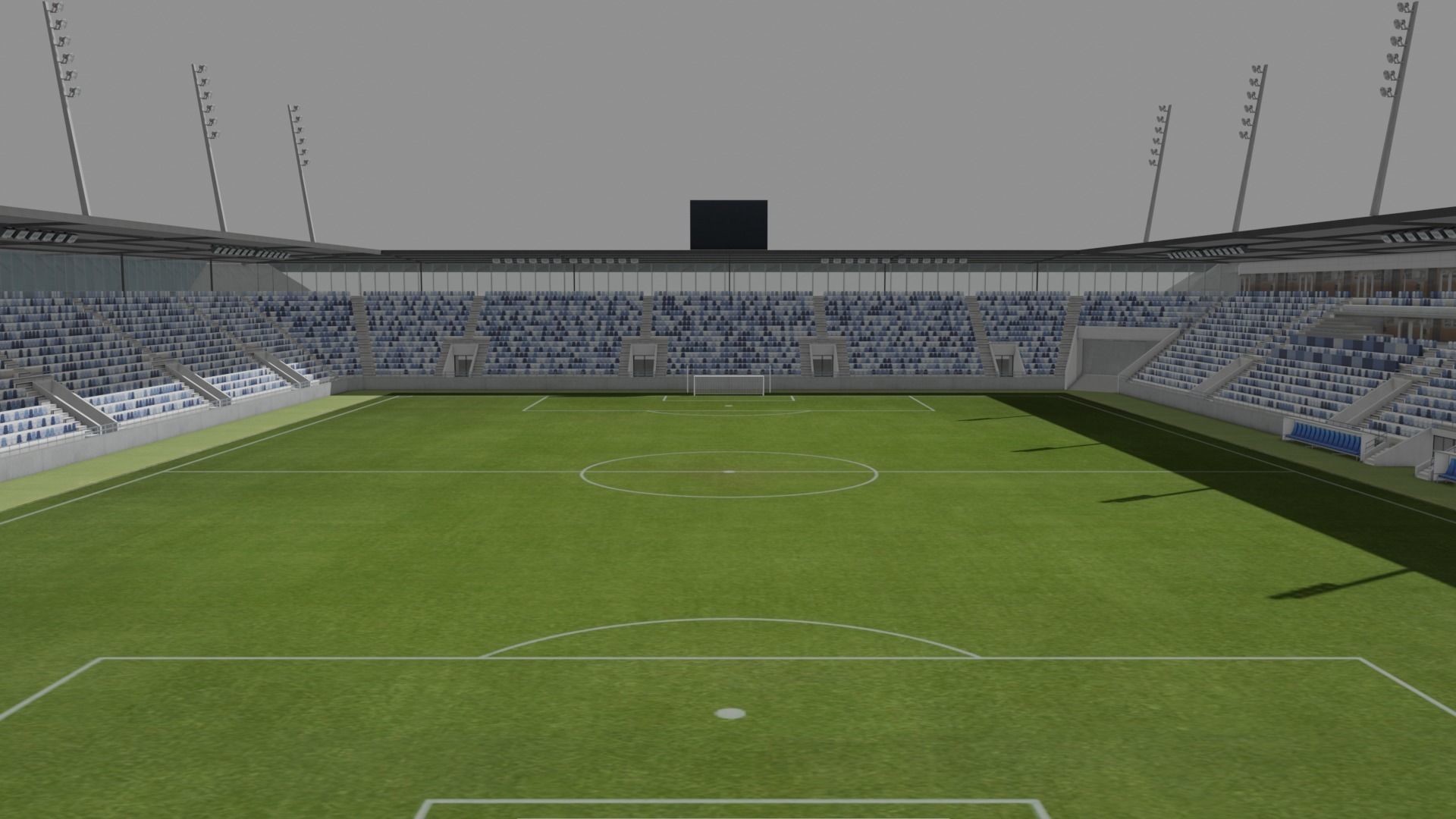 Stade de la Tuiliere Lausanne Switzerland Low-poly 3D model_3
