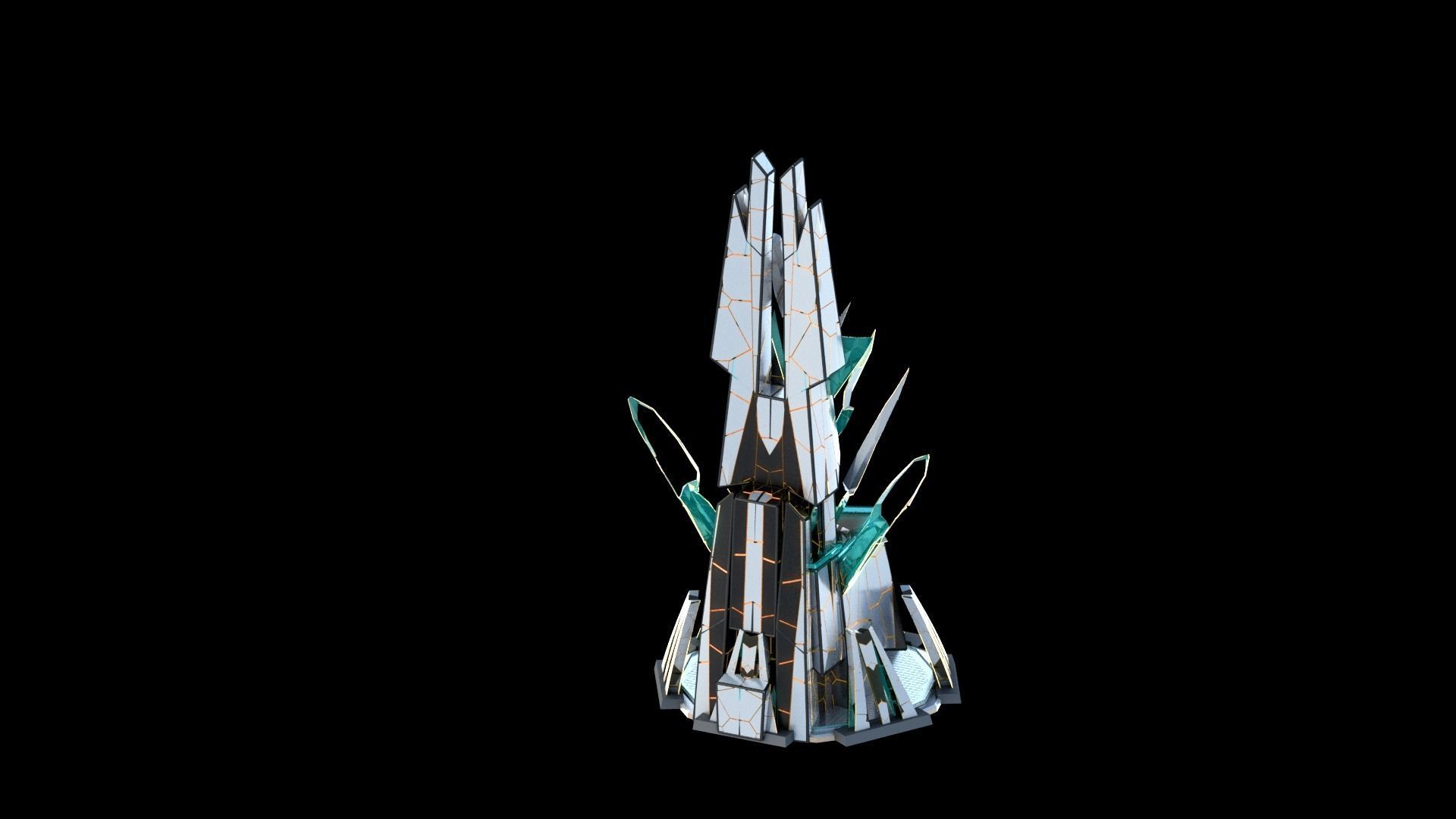 Sci-Fi Futuristic Future City Skyscraper Building 27 3D model_1