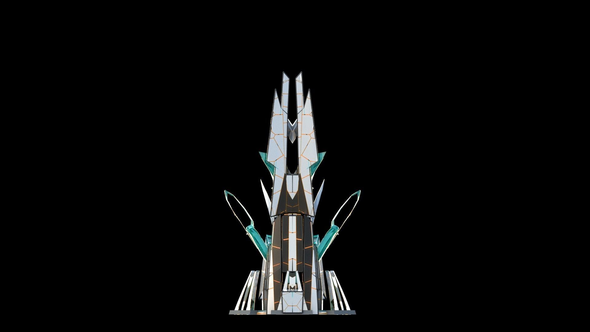 Sci-Fi Futuristic Future City Skyscraper Building 27 3D model_2