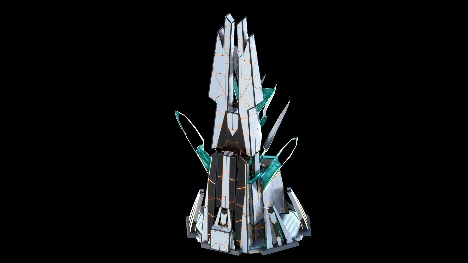 Sci-Fi Futuristic Future City Skyscraper Building 27 3D model_3