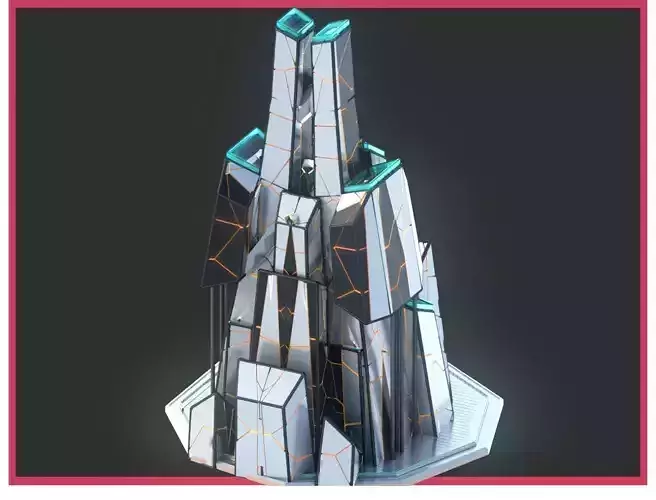 Sci-Fi Futuristic Future City Skyscraper Building 25 3D model