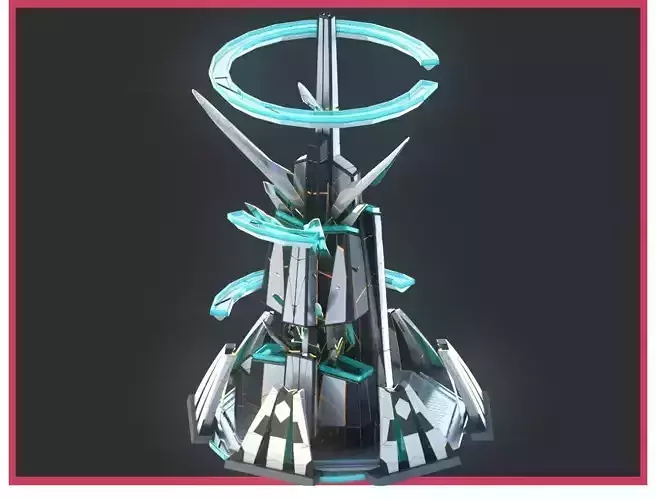 Sci-Fi Futuristic Future City Skyscraper Building 24 3D model
