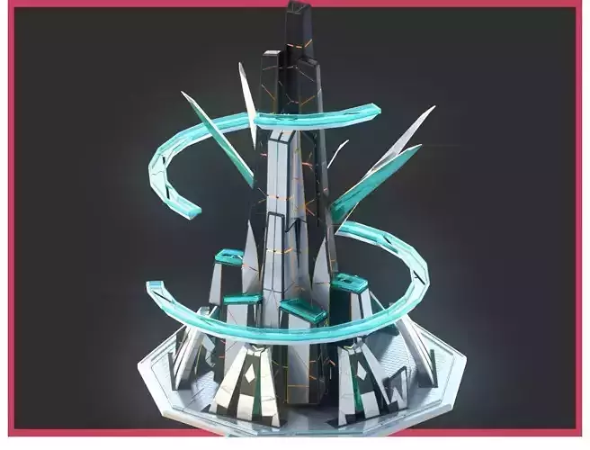 Sci-Fi Futuristic Future City Skyscraper Building 23 3D model