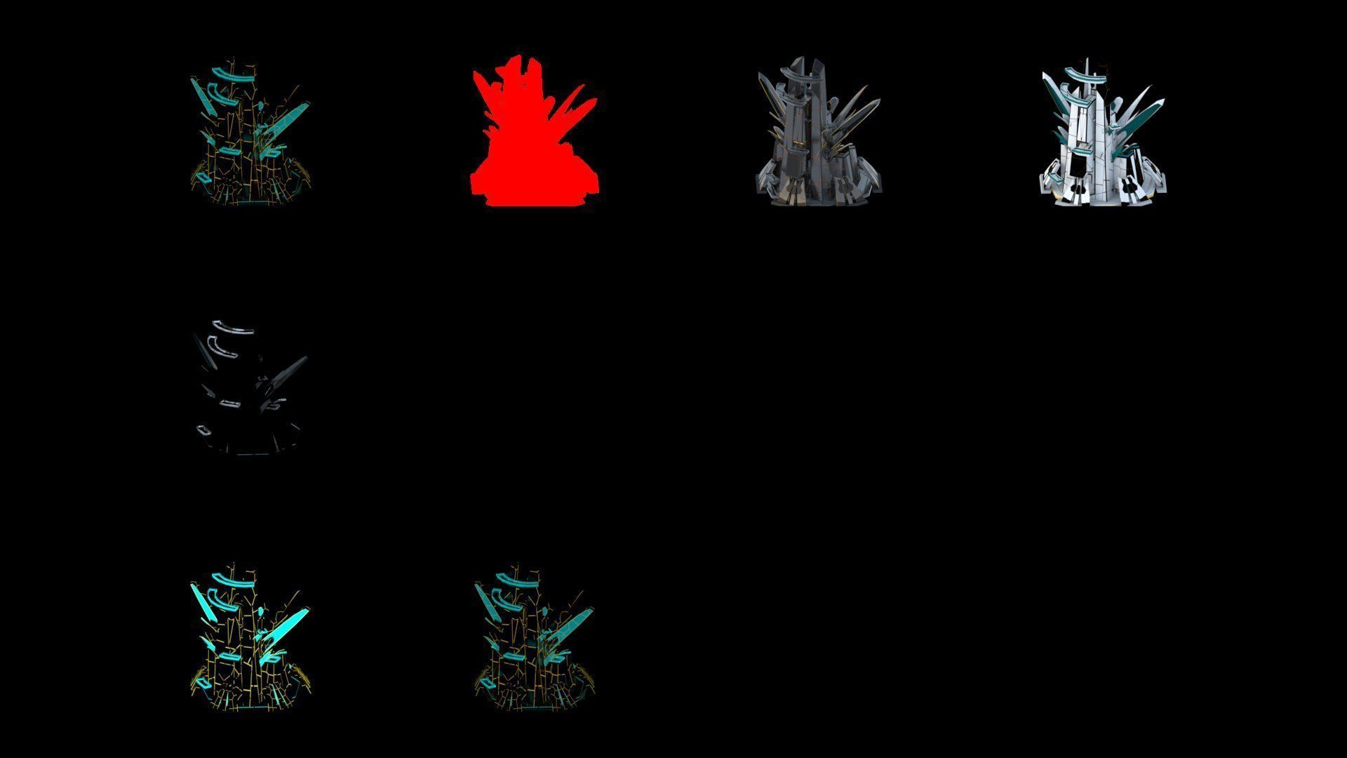 Sci-Fi Futuristic Future City Skyscraper Building 22 3D model_4