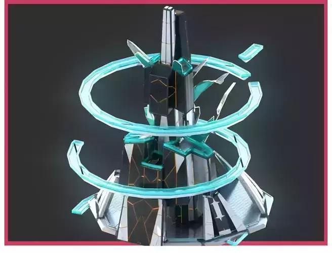 Sci-Fi Futuristic Future City Skyscraper Building 19 3D model