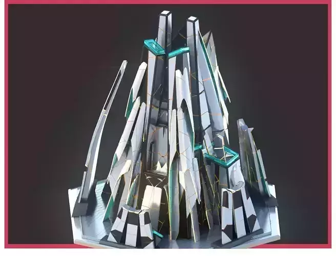 Sci-Fi Futuristic Future City Skyscraper Building 18 3D model