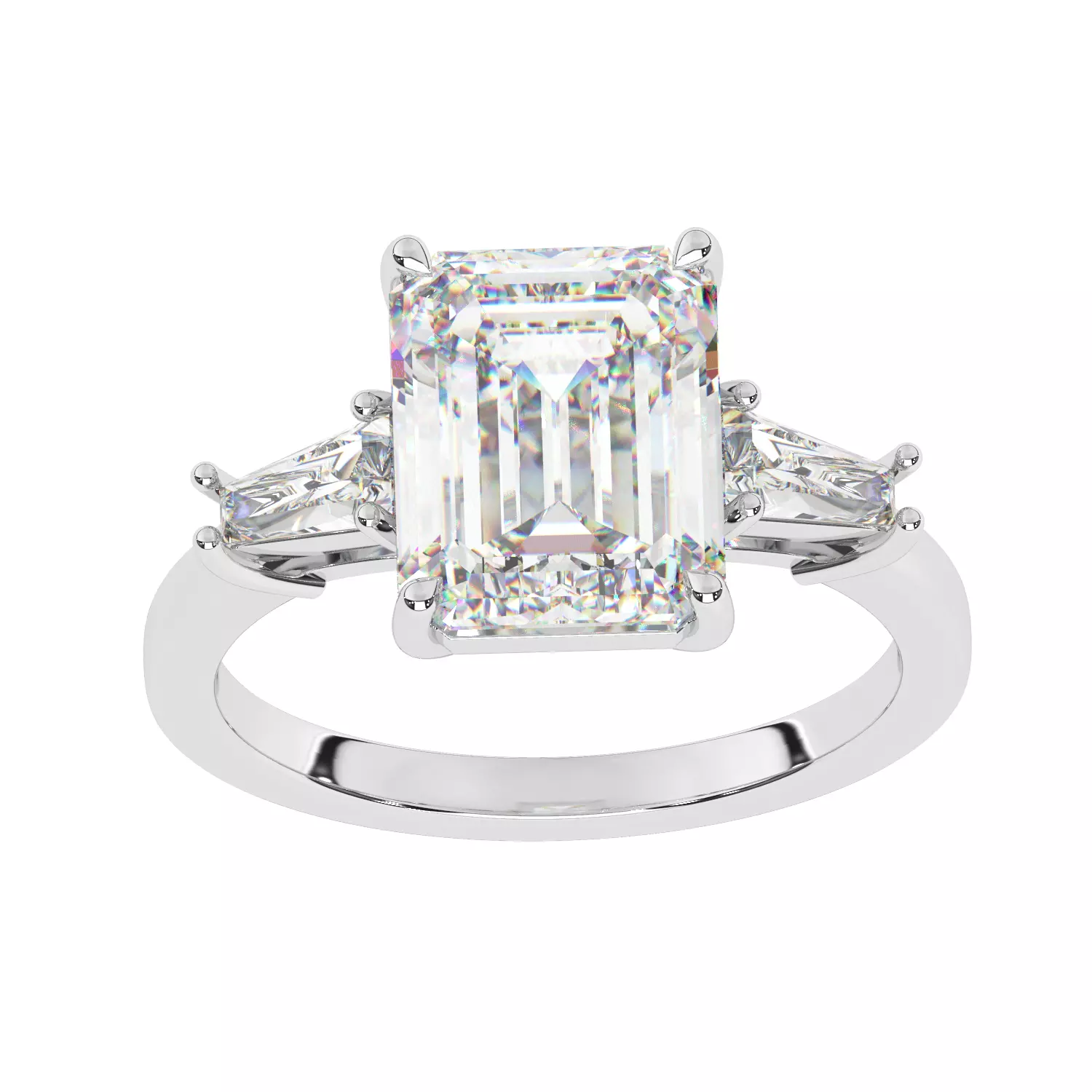 Emerald Ring 3D print model_0