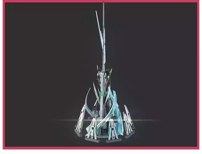 Sci-Fi Futuristic Future City Skyscraper Building 14 3D model