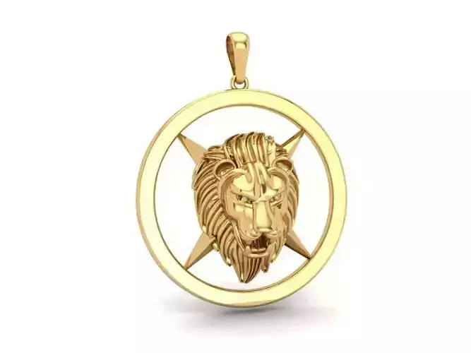 The Lion - Gold Pendant