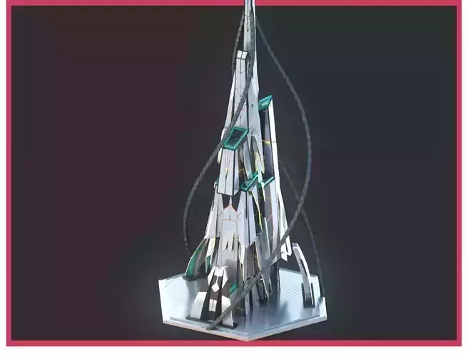 Sci-Fi Futuristic Future City Skyscraper Building 11 3D model