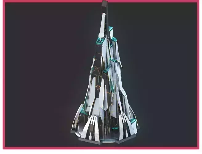 Sci-Fi Futuristic Future City Skyscraper Building 10 3D model