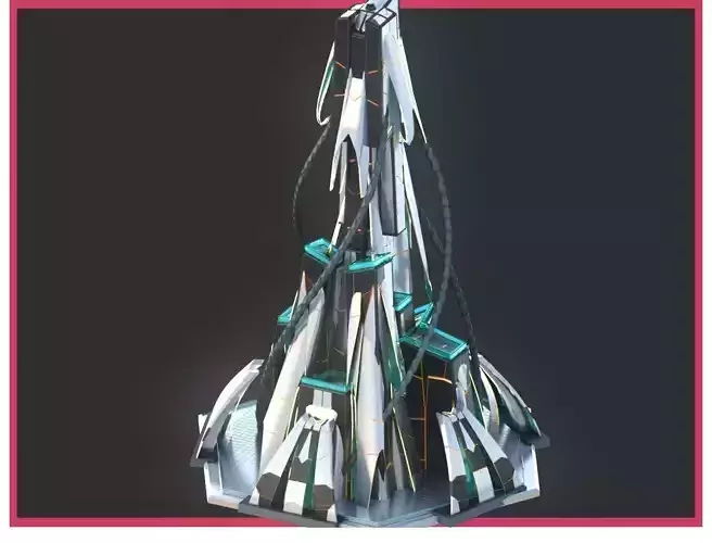 Sci-Fi Futuristic Future City Skyscraper Building 9 3D model Sci-Fi Futuristic Future City Skyscraper Building 9 3D model