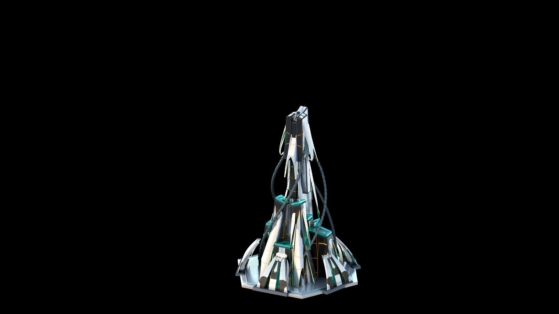 Sci-Fi Futuristic Future City Skyscraper Building 9 3D model_1