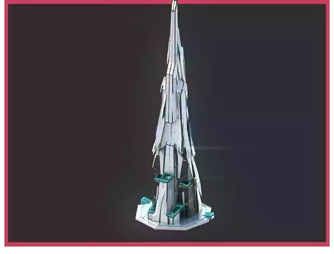 Sci-Fi Futuristic Future City Skyscraper Building 5 3D model Sci-Fi Futuristic Future City Skyscraper Building 5 3D model