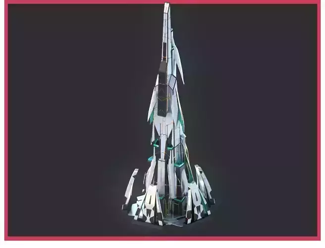 Sci-Fi Futuristic Future City Skyscraper Building 3 3D model