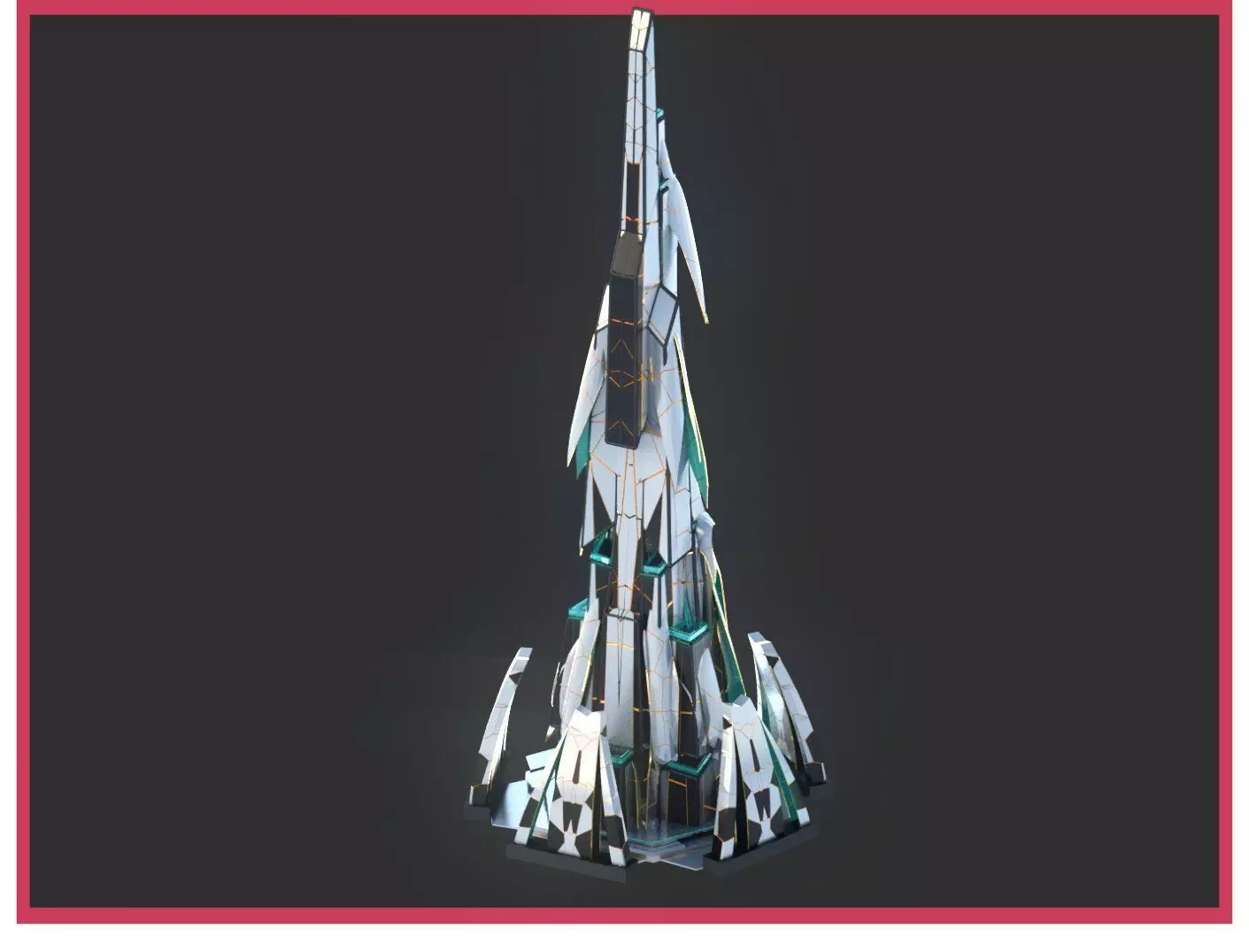 Sci-Fi Futuristic Future City Skyscraper Building 3 3D model_0