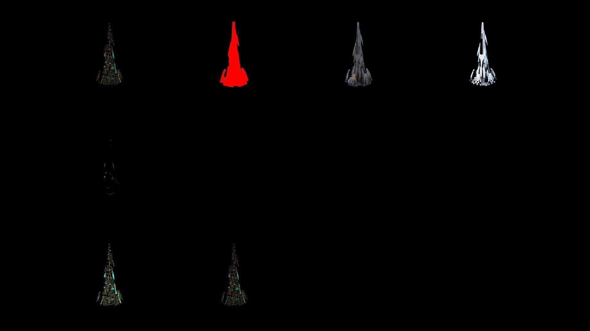 Sci-Fi Futuristic Future City Skyscraper Building 3 3D model_4