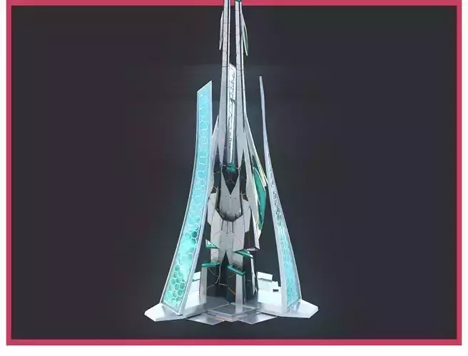 Sci-Fi Futuristic Future City Skyscraper Building  3D model
