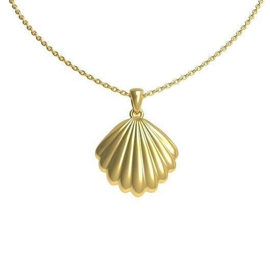 Clamshell Pendant Necklace 3d Print Model Two Models 3D print model
