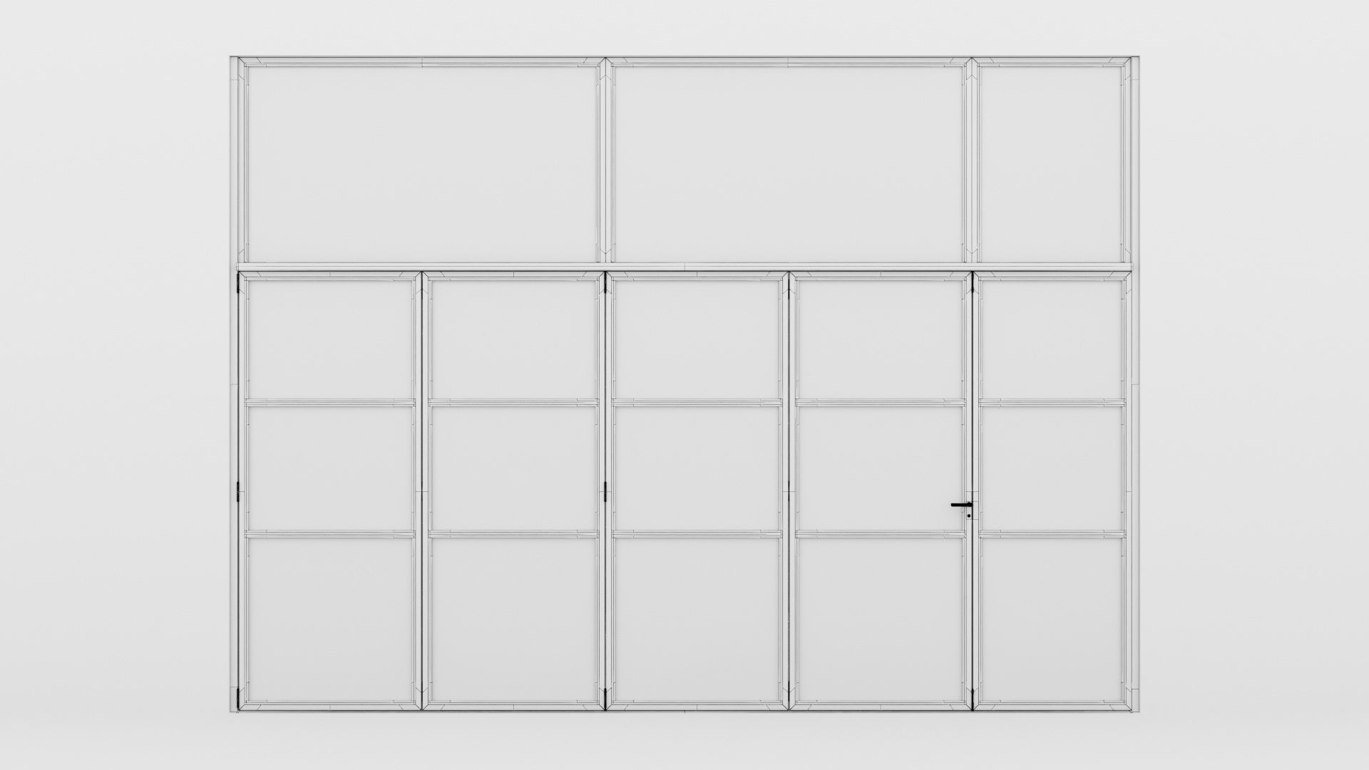 Aluminium door 11 3D model_6