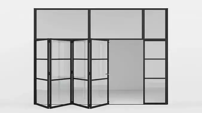 Aluminium door 11 3D model