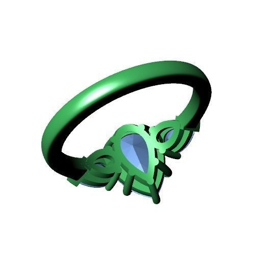 Pear Ring 3D print model_5