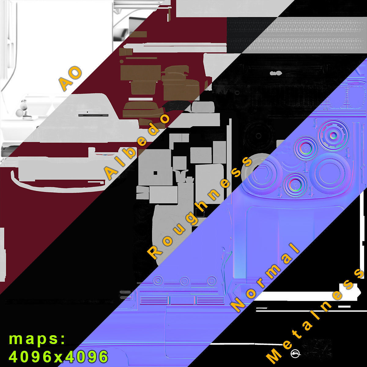 Chevrolet Impala 1963 Low-Poly Low-poly 3D model_7