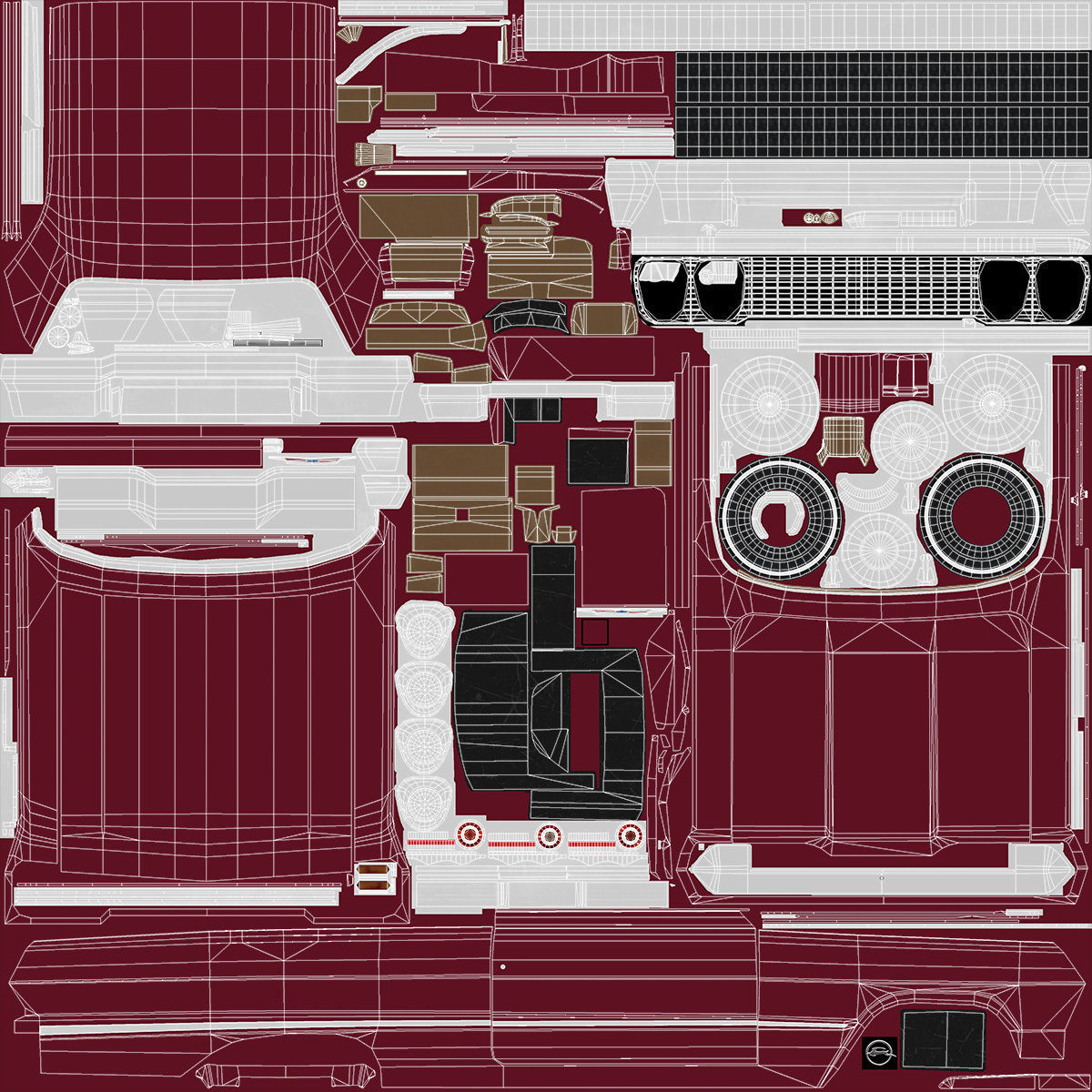 Chevrolet Impala 1963 Low-Poly Low-poly 3D model_8