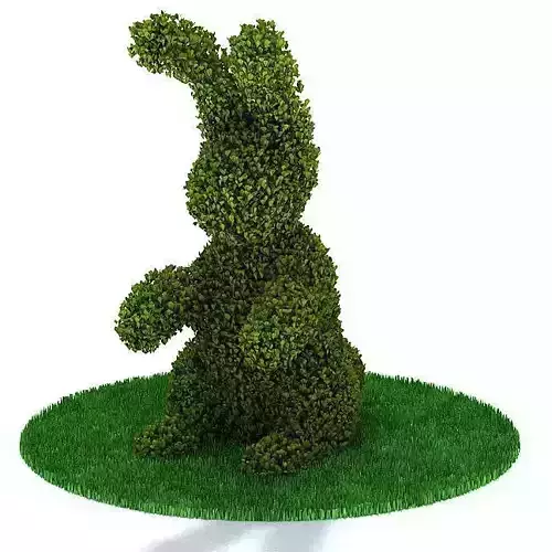 Green Rabbit Shaped Bush