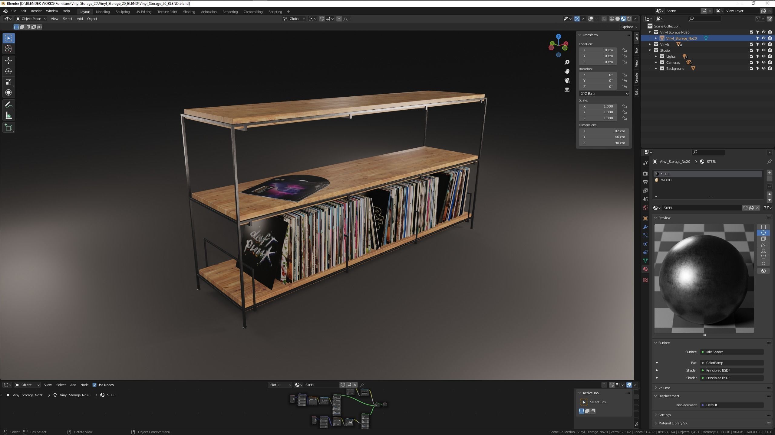 Vinyl Storage No20 3D model_14