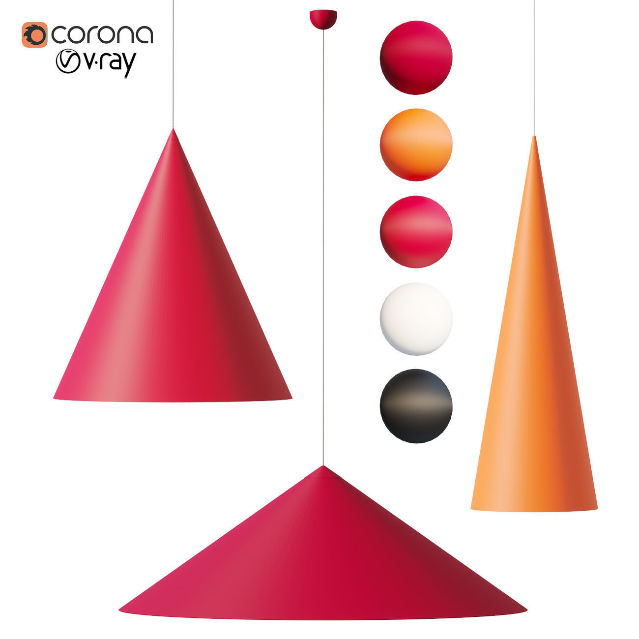 w151 Extra large pendant 3D model_6