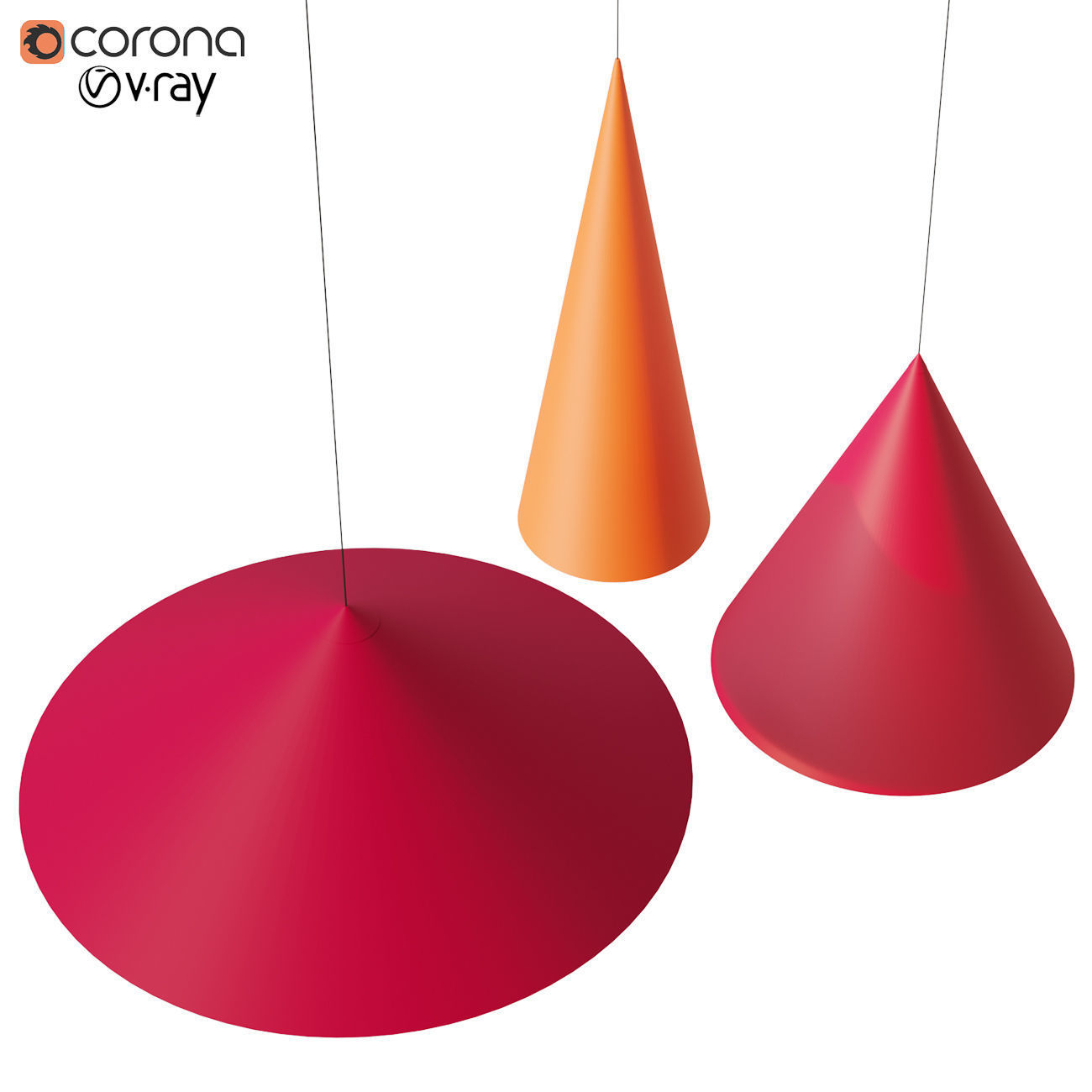 w151 Extra large pendant 3D model_2