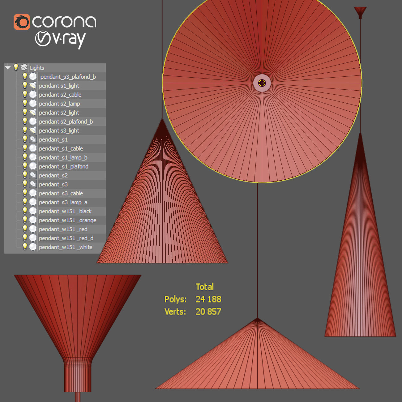 w151 Extra large pendant 3D model_5