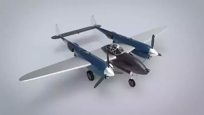 Lockheed P-38 Lightning 3D model