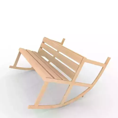 Bench rocking made of wood