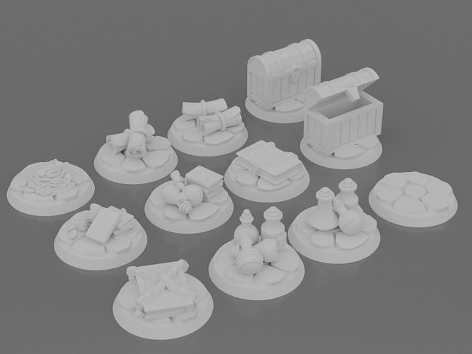 frostgrave treasure tokens  3D print model