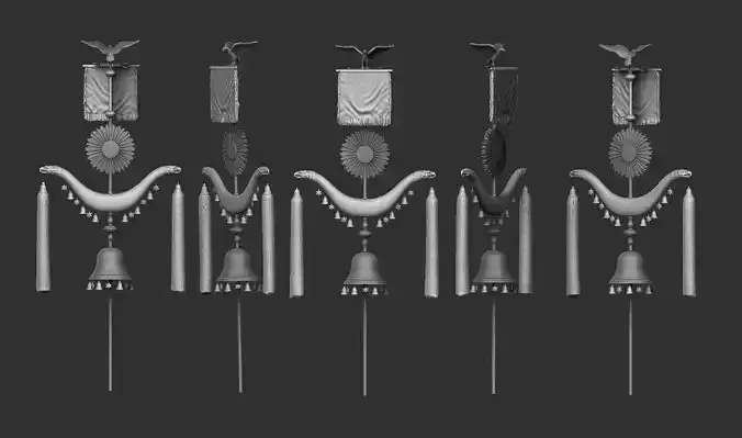  nazi banner schellenbaum 3D print model
