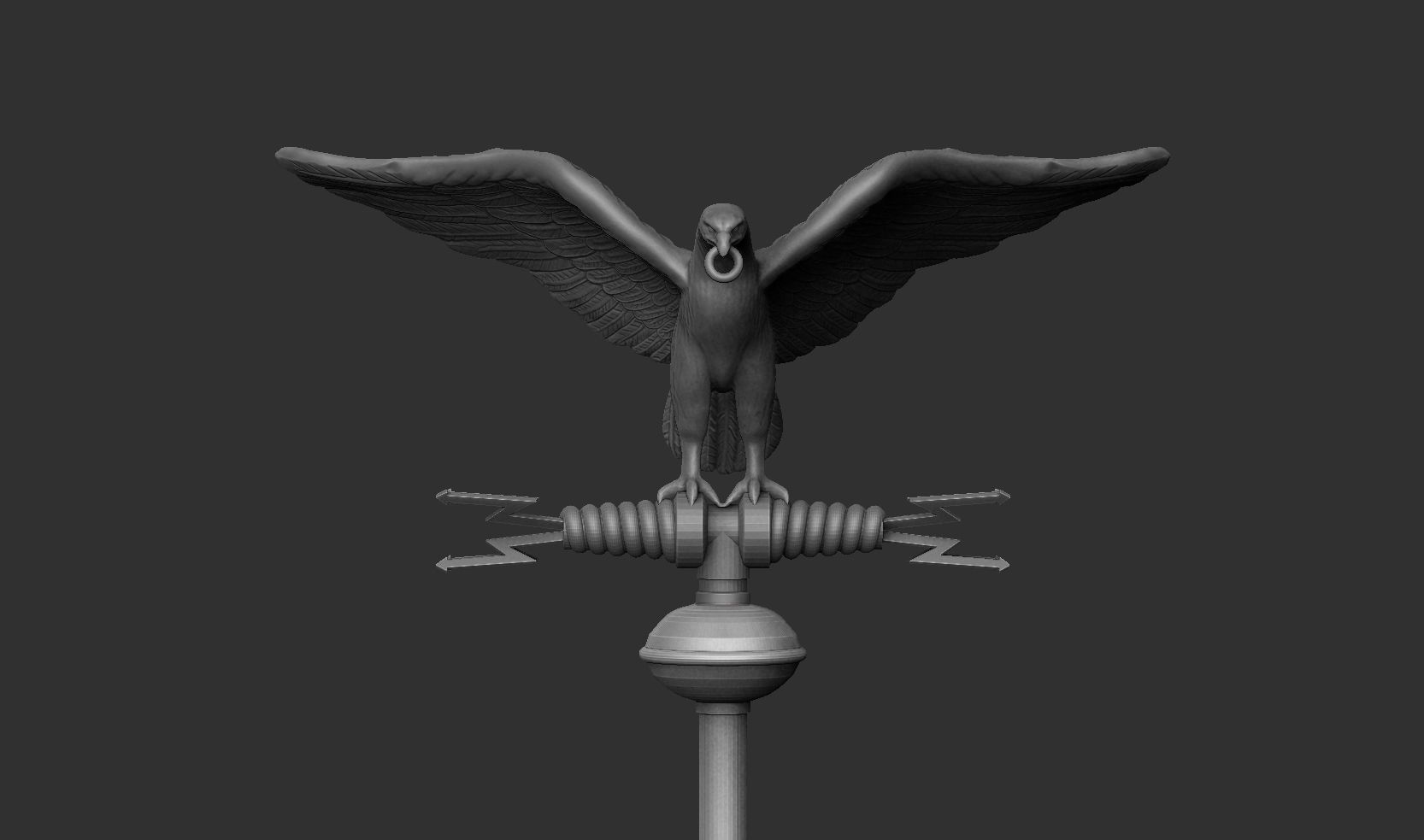  nazi banner schellenbaum 3D print model_4